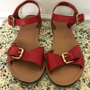 Asos Red Leather Sandals